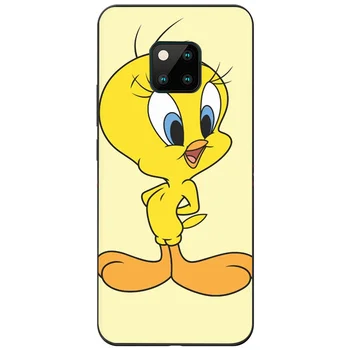 Desxz Silikona Tālruni Gadījumā, Huawei Y5 Y6 Y7 Y9 Ministru Mate 10 Nova 2i 2 3 3i 4 Pro Lite Soma Vāks dzeltenā putnu karikatūra tweety