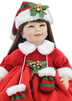 55cm 22inch bebe dzīvs glītu vinila jaundzimušo princesi, Atdzimis Bērnu Silikona Lelles modelēšana Toddler bērniem Ziemassvētki dzimšanas dienas dāvana