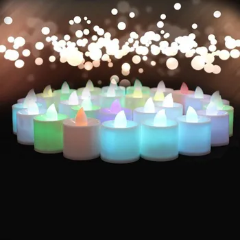 Ziemassvētku LED Sveču Gaismas Romantisko Mini Krāsains Kāzu svinības Elektronisko Sveču Gaismā, Lai Rotā Dzimšanas dienas svinības Apdare