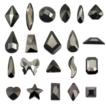 Augstas Kvalitātes 100gab/iepak Kristāli, Nagu Dimanta Akmens Raktuves melns Dizains, Stikla Rhinestones 3D Nagu Mākslas Rotājumi
