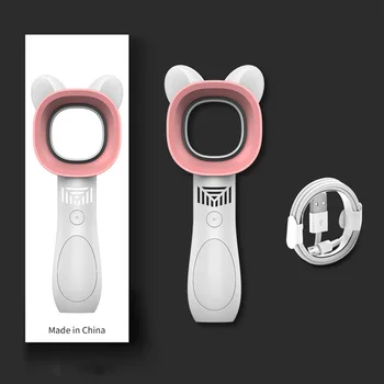 Mini Bladeless Ventilators Cute Kaķi, Rokas, USB Uzlādējams Fani 2000mAh Mute Bez Lāpstiņu Mājas Āra Ventilador Dzesētāja Ventilatoru 8H