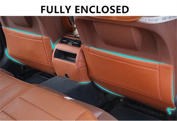 Sinjayer Microfiber ādas Automašīnas Aizmugurējā Sēdekļa Anti-Kick Pad, Aizmugurējo Sēdekļu apsilde Segtu Anti-dirty Uzlīmes Pusē Filmas Par BMW X5 2008 no 2009. līdz 2018. gadam