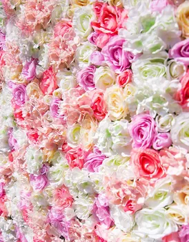 Luksusa blīvs rožu Peoniju ziedu fons ziedu pīlāru, foto aksesuārus, veikals, viesnīca, ziedu sienas Kāzu Piedāvājums