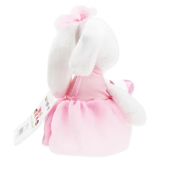 Mīksts bērnu plīša rotaļlieta jauki rozā truša dzimšanas dienas dāvana zīdainim lelle miega trusis zaķis balerīna
