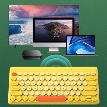 Wireless Keyboard Mini Apaļā Poga Spēļu Tastatūra macbook -Lenovo Dell -Asus Portatīvo datoru-iPad Planšetdators Tastatūra