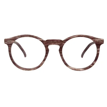 Agstum Skaidrs, Objektīvs Kārta Retro Koka Krāsas Brilles Tuvredzība Rāmis Vintage Optiskās