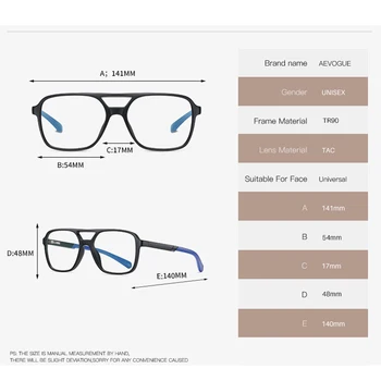 AEVOGUE Cilvēks Anti-Zila Gaisma Brilles Sieviete Brilles Optisko Datoru, Brilles Recepšu Brilles AE0924