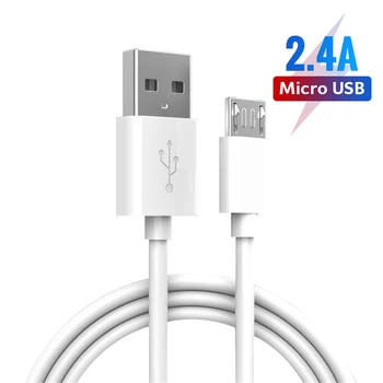 Mikro USB Kabeli 2.4. Datu Sinhronizācijas, Uzlādes Kabelis Samsung, Huawei Xiaomi LG Andriod Microusb Mobilā Telefona Kabeļi