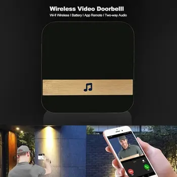 2020 Bezvadu WiFi Tālvadības Smart Durvju Gredzenu Kameras Durvju zvanu Ding Dong Mašīna 2.4 GHz Video Kameras Tālrunis Domofons PIR Drošības