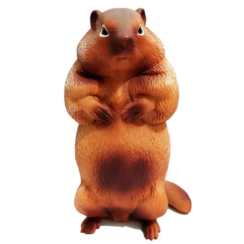 Groundhog Modeli Dzīvnieku Statuetes Reāli Dekoratīvi Apdares Bērniem Rotaļlietas