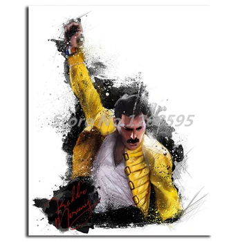 Freddie Mercury Karaliene HD Druka Uz Audekla Guļamistaba, Mājas Dekoru Mūsdienīga Sienas Māksla, Eļļas Glezna Plakātu Salons Bildes Sistēmu