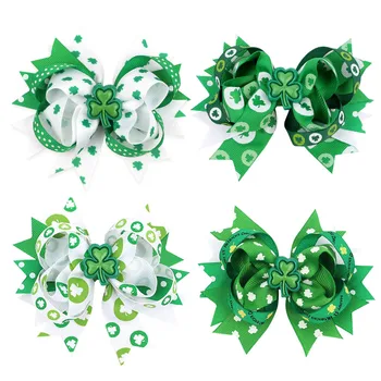 St. Patrick 's Day Rotājumi, Matu spraudes Laimīgo Īrijas Shamrock Bērniem Bērnu Fesitival Puse Laimīgs Karikatūra Zaļā Cepure Matadatu