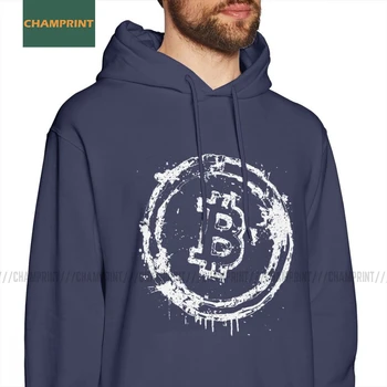 Bitcoin Cryptocurrency Hoodies Vīriešiem Vintage Pelēkā Vārna Krekls Kokvilnas Parastās Sporta Krekls