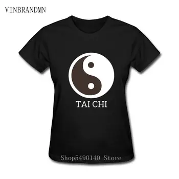 Kung Fu Meistars Karatē T-Krekls Ķīniešu Rakstzīmes, Tai Chi, Drukāt Yin Un Yang T Krekli Jaunu Taiczi Ķīna Stils Sievietes Ikdienas Topi, T-Veida