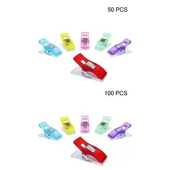 50/100gab Augstas Kvalitātes Multicolor Klipu Rīku Papildierīci Sega Saspraudes Plastmasas Klipu DIY Amatniecības