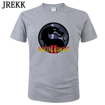 Vasaras Gadījuma Mortal Kombat II T Krekls Vīriešu Kokvilnas Drukas Tautas kaujas Spēle Mortal Kombat T-Krekls Smieklīgi Atdzist Tee Vīriešu C140
