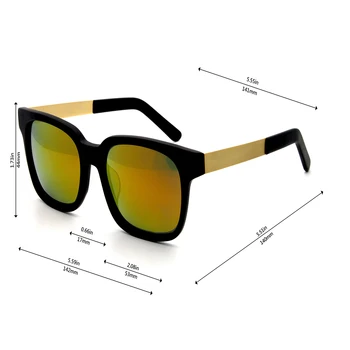 Saulesbrilles, Briļļu Acetāts Spogulis, Objektīvs Modes Slavenu Zīmolu Dizaina Vīriešu Braukšanas Stikla Ultra-plānas Metāla Tempļi Āra RFT7005