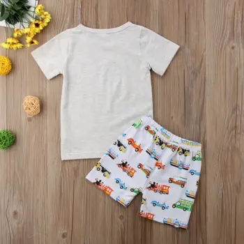 Bērniem, Baby Boy, OH BOJA apģērbs Apģērbs Apģērbu Komplekts Zēniem Apģērbs, T-Krekls + Šorti komplekts