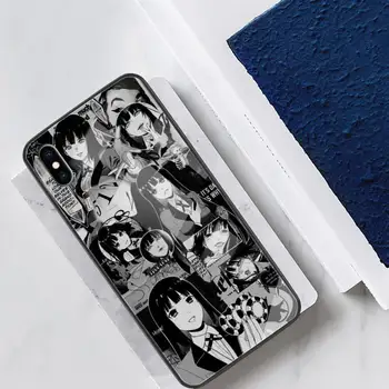 Anime Kakegurui Jabami Yumeko Telefonu Gadījumā Stikla Vairumtirdzniecības Iphone X XS XR 12 Mini 6s 7 8 PLUS 11 12 Pro Max XR Atpakaļ uz Lietu