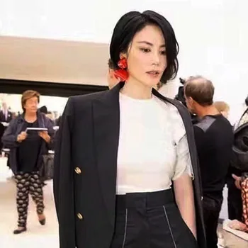 Bumbu retro baroka modes auskari Carina Lau Faye Wong ar personības temperaments auskari 430