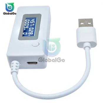 LCD USB Uzlādes Strāva Tester ar USB Pagarinājuma Kabelis Mini Digital Display Mobile Power Lādētājs Detektors Tālruni