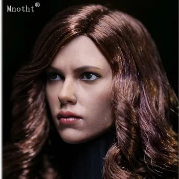 Mnotht 1/6 Mēroga Scarlett Johnson galvas meklējumos, modelis Phicen Black Widow 5.0 Sieviešu long Cirtaini mati karavīrs 12