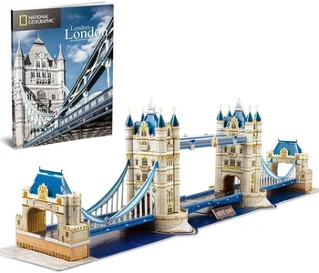 Ēkas Puzzle Rotaļlieta 3D London Tower Bridge Mīklas DIY Bloki Rotaļlietas, Lielbritānijas Arhitektūras Modelis Komplekti, Rotaļlietas, Pieaugušajiem un Bērniem