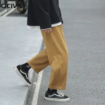 Korejas Vīriešu Lielgabarīta Bikses Cietā Harajuku Cilvēks Plaša Kāju Bikses Streetwear Vīriešiem Gadījuma Brīvs Bikses 5XL