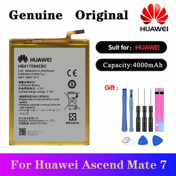 5gab/daudz Huawei Mate7 akumulatora HB417094EBC 4100mAh Par Huawei Ascend Mate 7 MT7 TL00 TL10 UL00 CL00 Oriģinālu Telefonu baterijas