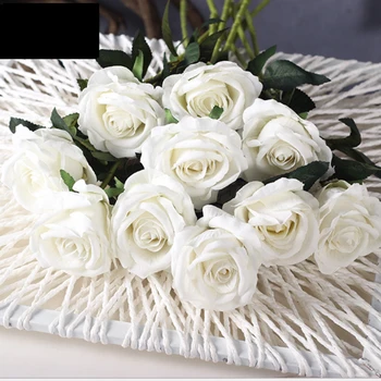 1GB Mākslīgo ziedu Flaneļa rožu Ziedu kompozīcijas, dekorēšana kāzu telpu dzīvojamā istaba krāsains