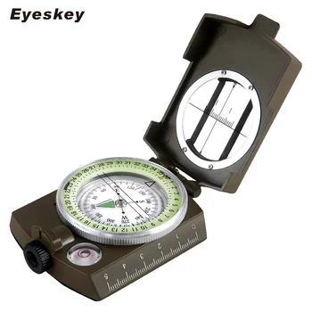 Eyeskey Daudzfunkcionālu Militāro Lensatic Taktiskās Izdzīvošanas Kompass Pārgājienu Āra Kempings Iekārtas, Ģeoloģijas Kompakts Skalas
