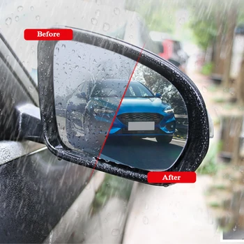 2gab Auto Ūdensizturīgs Anti Miglas Filmu Atpakaļskata Spoguļi Plēves Uzlīme Logā, Skaidrs, Uzlīmes Ford Focus 4 2018 2019 Auto Uzlīmes