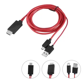 Micro USB uz HDMI-saderīgam-saderīgu Kabeļu 1080P MHL Kabeļa Adapteris HDTV Pārveidotājs Samsung, Huawei Sony, HTC, LG