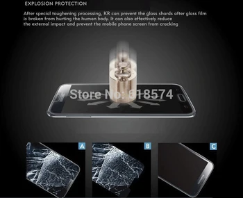 2GAB Rūdīta Stikla Huawei Y7 2017 Ekrāna Aizsargs Thoughed aizsargājošu plēvi, Lai Huawei Y7 2017 stikla