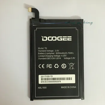 Par DOOGEE T6 Akumulatora Augstas Kvalitātes Liela Jauda, 6250mAh Bateria Akumulatoru, Lai DOOGEE T6 Pro