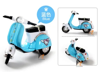 Gudrs sakausējuma motocikla modeli, bērnu rotaļu automašīnas 1:24 motociklista motociklu modelis meitene kaste