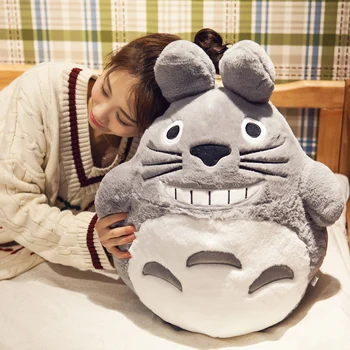 Dorimytrader 75cm Karstā Jauns Anime Totoro Spilvens Mīksts Plīša Milzu 30inches Karikatūra Rotaļlietas Lelle, 3 Krāsas Bērnu Klāt DY61184