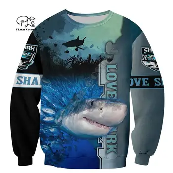 PLstar Cosmos 3DPrint Mīlestība Haizivs Dzīvnieku Okeāna Harajuku Streetwear Unisex Smieklīgi Zip Hoodies/Krekls/Jaka ar Augstu Kvalitāti-a11