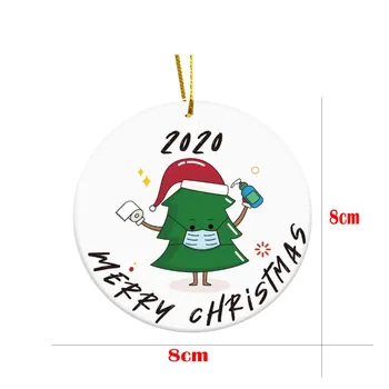 Ziemassvētku Rotājumi Karantīnas Dzimšanas Dienas, Ziemassvētku Puse Apdares Dāvanu Produkta Personalizētas Ziemassvētku Kokā Karājas Ornaments