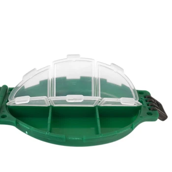Augstas Kvalitātes 2 Sloti Makšķeres Lodziņā Bruņurupucis Forma Portable Organizācijas Lietā Uzglabāšanas Kaste, Lai Lure Fishhooks