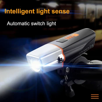 Karstā LED USB Lādējamu Velosipēds Gaiši Super Spilgti 400 Lm Velosipēdu Lukturu Intelligent Sensor Kustības Priekšā Gaismas N66