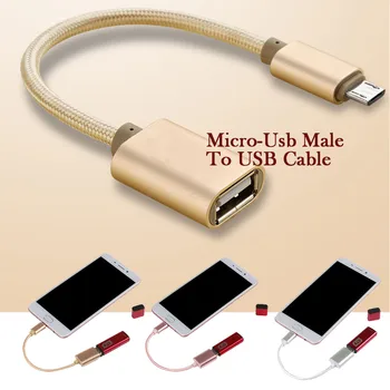 Ouhaobin USB Kabeļa Mikro Usb/ C Tipa Vīrietis Uz USB Female OTG Datu Pārveidotājs Adaptera Kabeli, Lai Tālruni