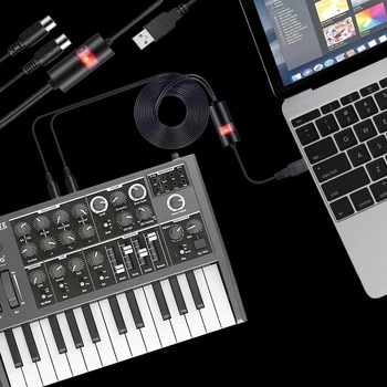 USB-Out Kabelis, MIDI Interfeiss Profesionālā Klavieru Tastatūru ar DATORU, Klēpjdatoru MIDI Adapteris Vadu Mājas Mūzikas Studija