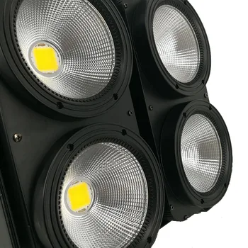 Jaunas Profesionālās Kombinācija 4x100W LED blinder gaismas 4eyes COB Cool/Warm White LED Skalošanas Gaismas lieljaudas DMX Skatuves Apgaismojums