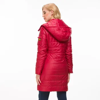 Sieviešu ziemas un ziemas kapuci kokvilnas kleitu Modes dāmas novājēšanu kokvilnas kleita sarkanā krāsā, lai saglabātu siltumu aukstā sieviešu apģērbs