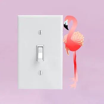 YOJA Rozā Flamingo Mīlestību Putnu Sienas Uzlīmes Krāsainas Slēdzis Decal PVC Interesantu Istabas Interjeru 8SS1036