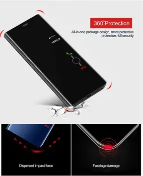 Smart Cover, Lai Huawei P40 Lite E Gadījumā, Pārsegs, Spogulis Pilns Tālruņa Gadījumā Huawei P 40 P40 Lite Pro P20 P30 Mate 20 Lite 30 Pro Gadījumā