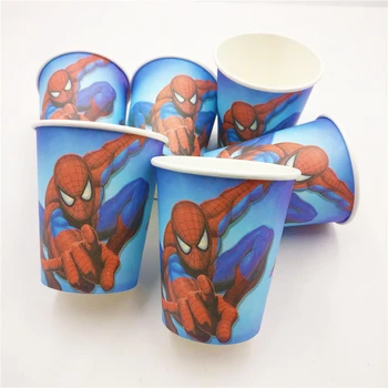 Spiderman bērniem Dzimšanas dienas ballīti Dekoru Plāksnes Kausa Autiņu Banner vienreizējās lietošanas puse Galda Komplekts Bērnu Duša Puse Piegādēm labu zēns