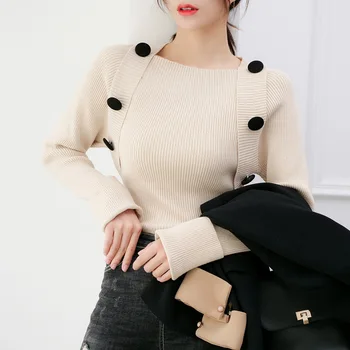 PEONFLY 2020. gadam sieviešu jauns džemperis sieviešu krekls korejiešu versija garām piedurknēm džemperis zemāko džemperis džemperis sievietēm