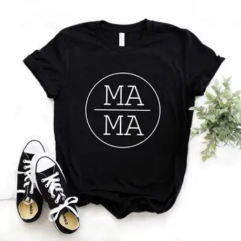 Sieviešu T Krekls Mama Apli Drukas T Sievietēm ar Īsām Piedurknēm O Kakla Brīvs T-krekls Dāmas Vasaras Cēloņu Tee Krekls Topi Apģērbi